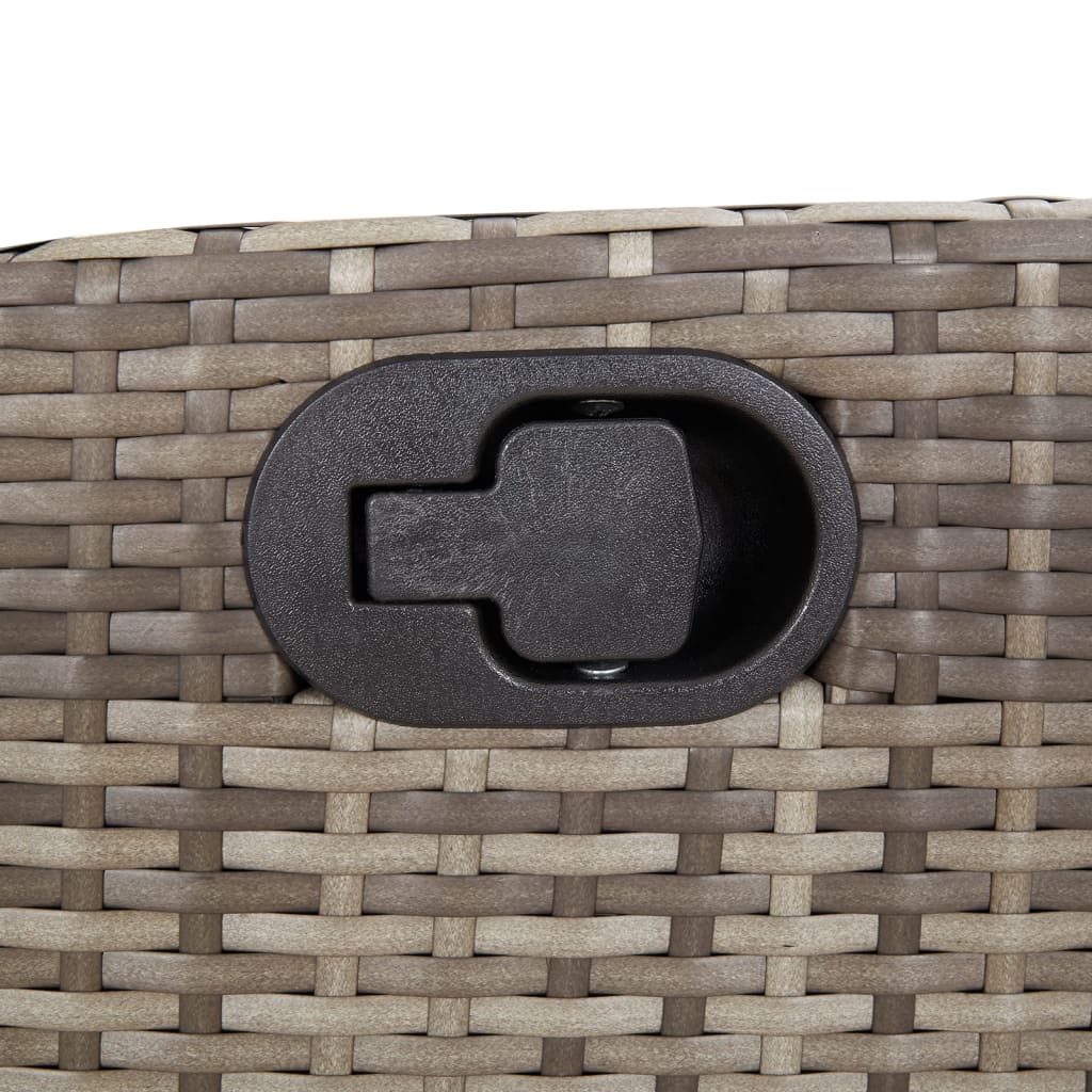 5-Delige Tuinset Met Kussens Poly Rattan Grijs 4 140 cm tafellengte