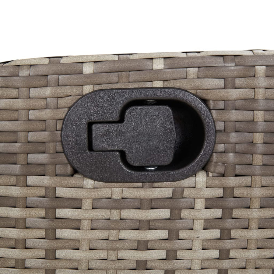5-Delige Tuinset Met Kussens Poly Rattan Grijs 4 140 cm tafellengte