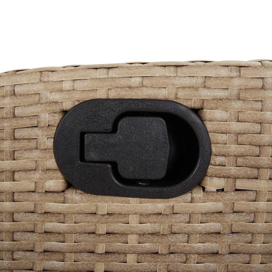 5-Delige Tuinset Met Kussens Poly Rattan Gemengd Beige 4 140 cm tafellengte