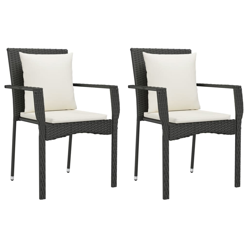 9-Delige Tuinset Poly Rattan Zwart