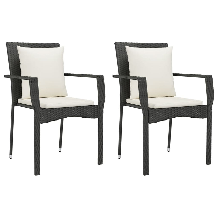 9-Delige Tuinset Poly Rattan Zwart