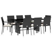 9-Delige Tuinset Poly Rattan 8 Nee Zwart