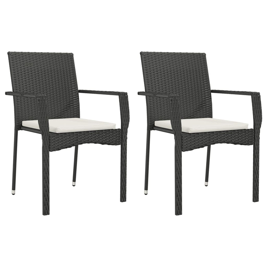 9-Delige Tuinset Poly Rattan 8 Nee Zwart