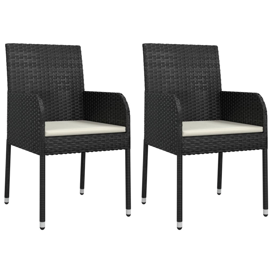 9-Delige Tuinset Poly Rattan Zwart