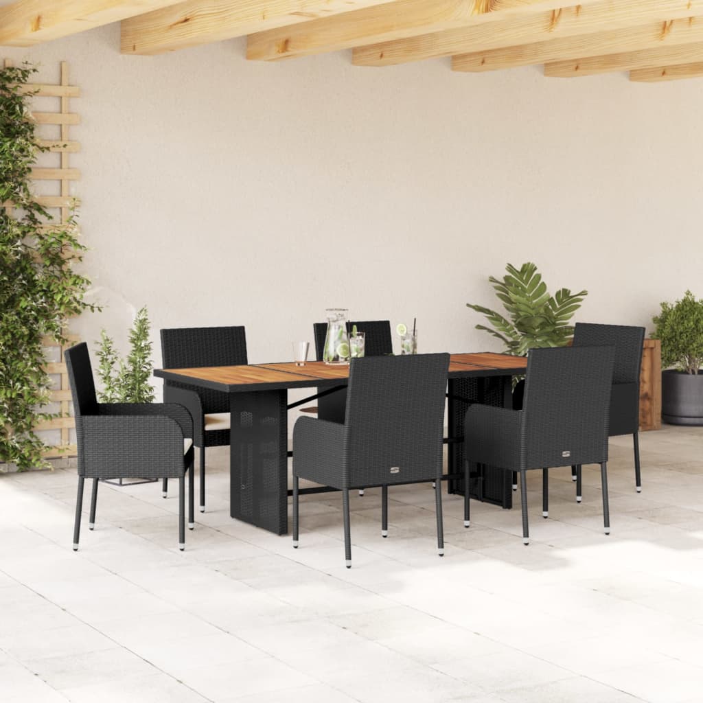 7-Delige Tuinset Met Kussens Poly Rattan 6