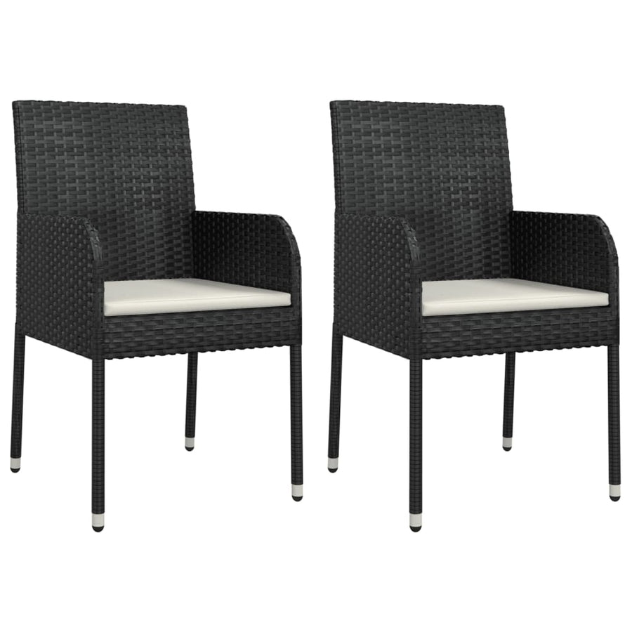 9-Delige Tuinset Poly Rattan Zwart