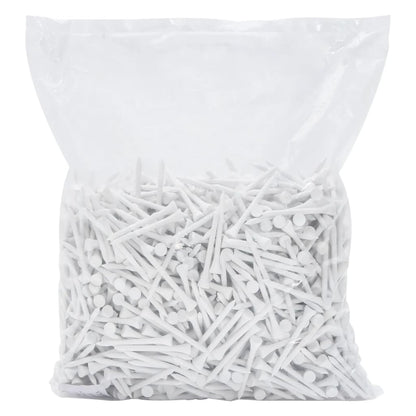 1000 St Golftees Bamboe 83 mm Wit