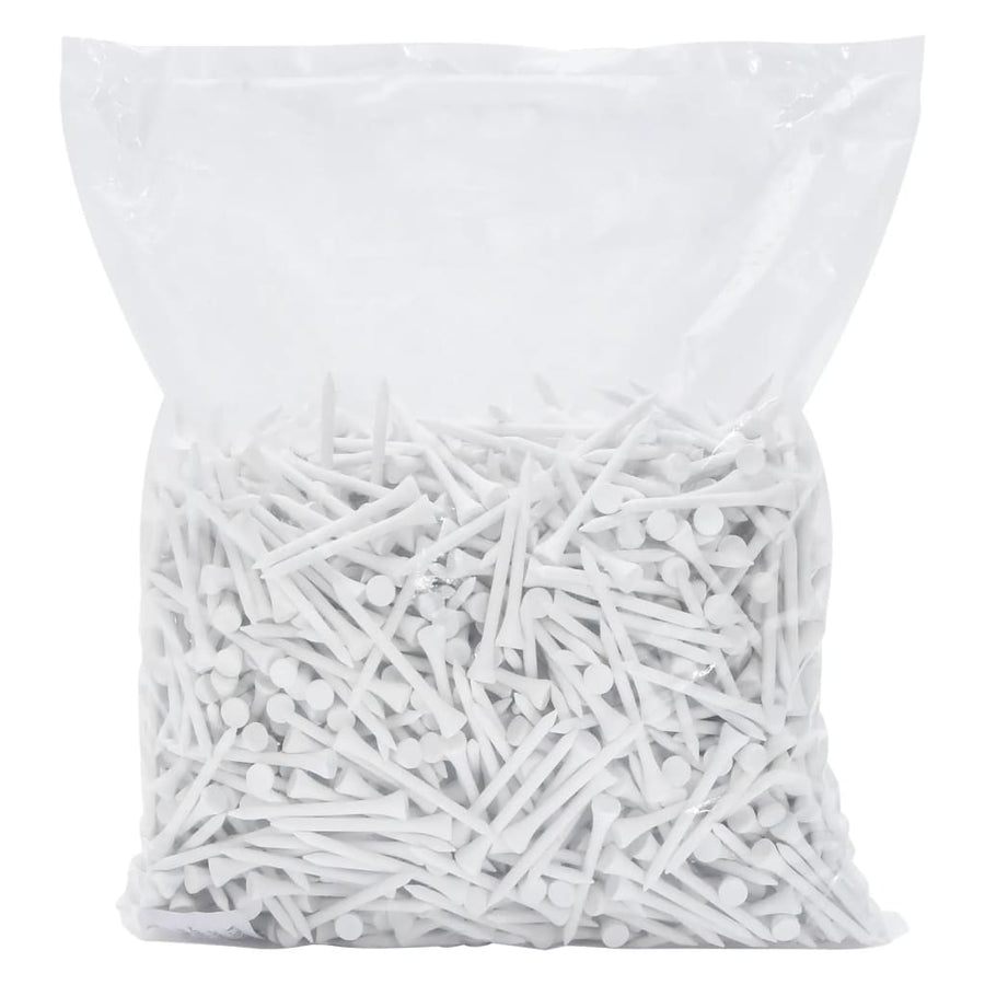 1000 St Golftees Bamboe 83 mm Wit