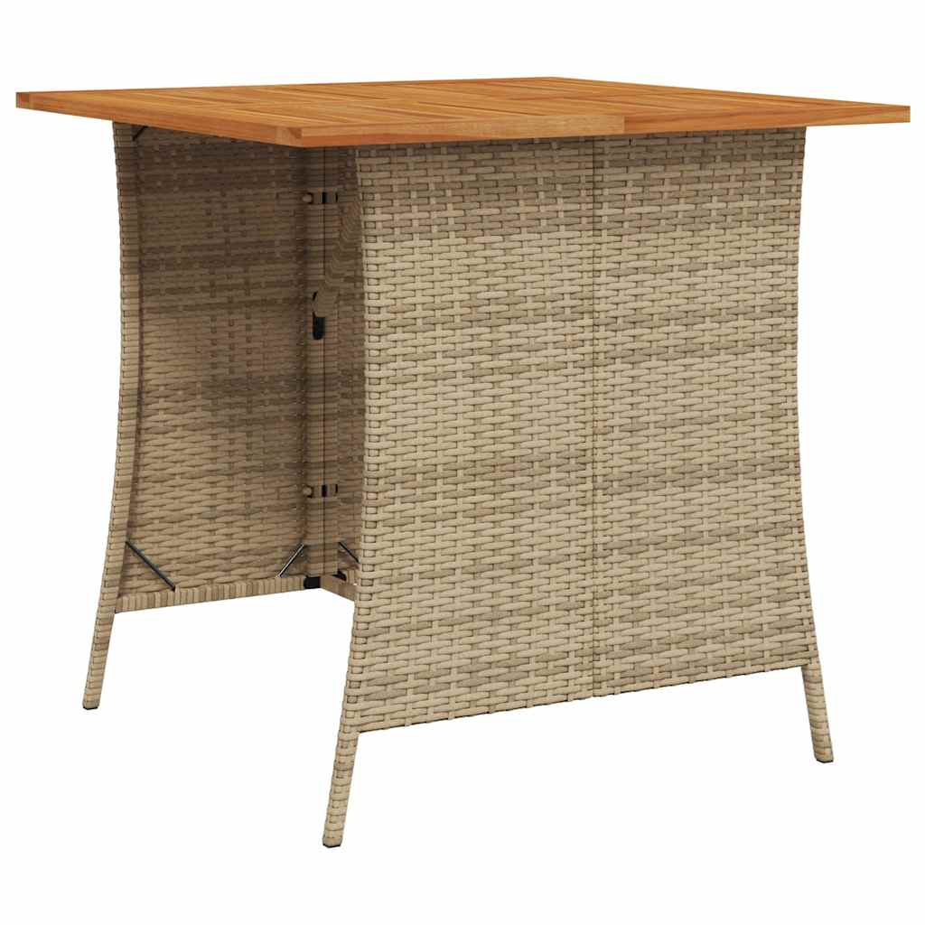 6-delige tuinbankset met kussens L-vormig beige polyrotan