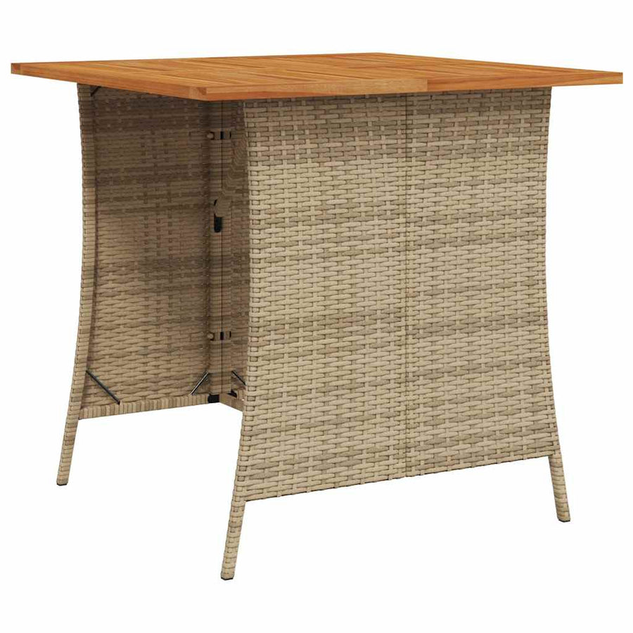 6-delige tuinbankset met kussens L-vormig beige polyrotan