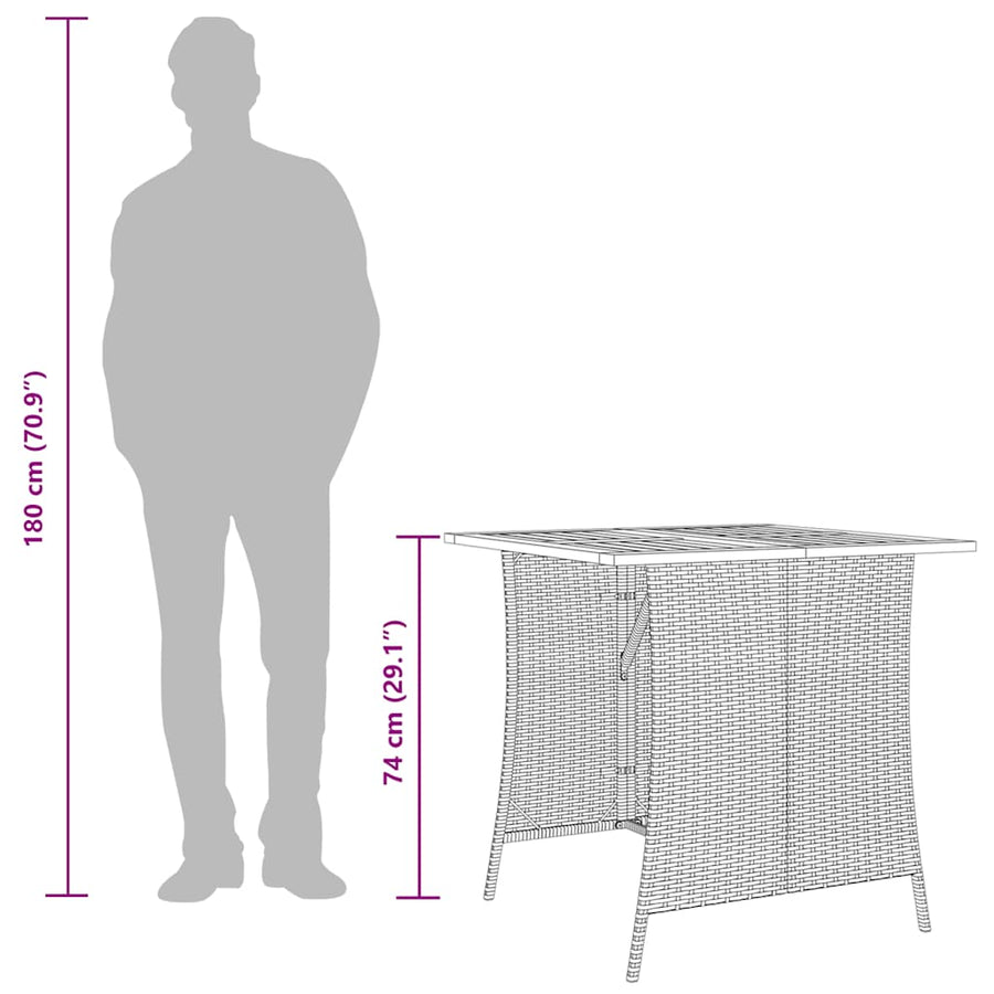 6-delige tuinbankset met kussens L-vormig beige polyrotan