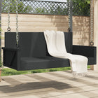 Rocking chair 119x56x48 cm poly rattan black