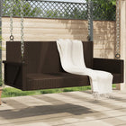 Rocking Bench 119x56x48 cm poly rattan brown