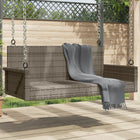 Swing bench 119x56x48 cm poly rattan grey