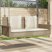 Schommelbank poly rattan 119x56x48 cm beige