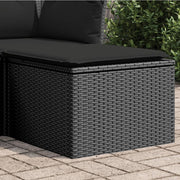 Tuinkruk met opbergruimte 55x55x37 cm zwart poly rattan