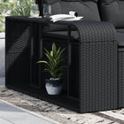 Opbergplanken 2 st. poly rattan zwart