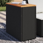 Tuintafel bijzettafel 58x27,5x55 cm poly rattan acaciahout