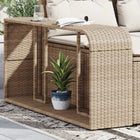 Opbergschappen 2 st poly rattan beige 112x27x55 cm en 50x27x55 cm
