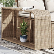 Opbergschappen 2 st poly rattan beige 112x27x55 cm en 50x27x55 cm