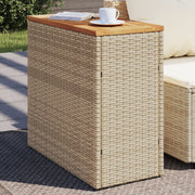 Tuinbijzettafel 58x27,5x55 cm poly rattan acaciahout