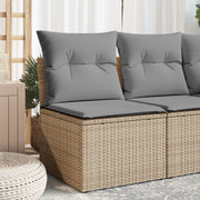 Tuinbank poly rattan beige 55x62x69 cm