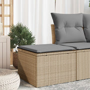 Tuinkruk met opbergruimte 55x55x37 cm poly rattan beige