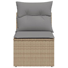 Tuinbank Zonder Armleuning Met Kussens Poly Rattan Beige