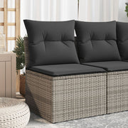 Tuinbank poly rattan grijs 55x62x69 cm