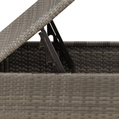 Tuinkruk Met Kussen 55X55X37 Cm Poly Rattan Grijs