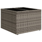 Tuintafel 55x55x37 cm poly rattan grijs