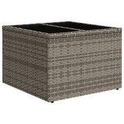Tuintafel 55x55x37 cm poly rattan grijs