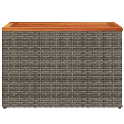 Tuinbijzettafels 2 St 55X34X37 Cm Poly Rattan En Hout Grijs