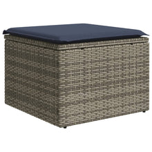 Tuinkruk Met Kussen 55X55X37 Cm Poly Rattan Grijs zonder opbergruimte