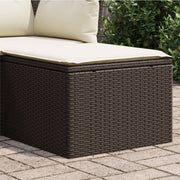 Tuinkruk 55x55x37 cm poly rattan bruin met kussen