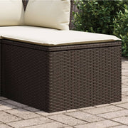 Tuinkruk 55x55x37 cm poly rattan bruin met opbergruimte