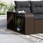 Storage shelves 2 pcs poly rattan brown