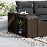 Opbergschappen 2 stuks poly rattan bruin