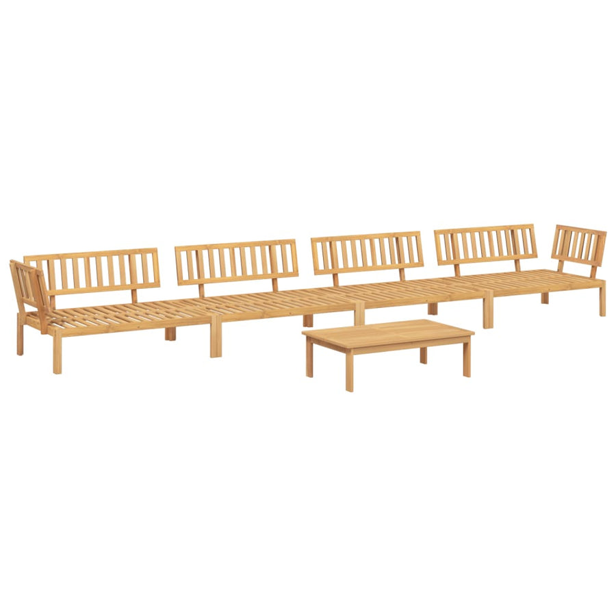 5-delige Loungeset pallet massief acaciahout