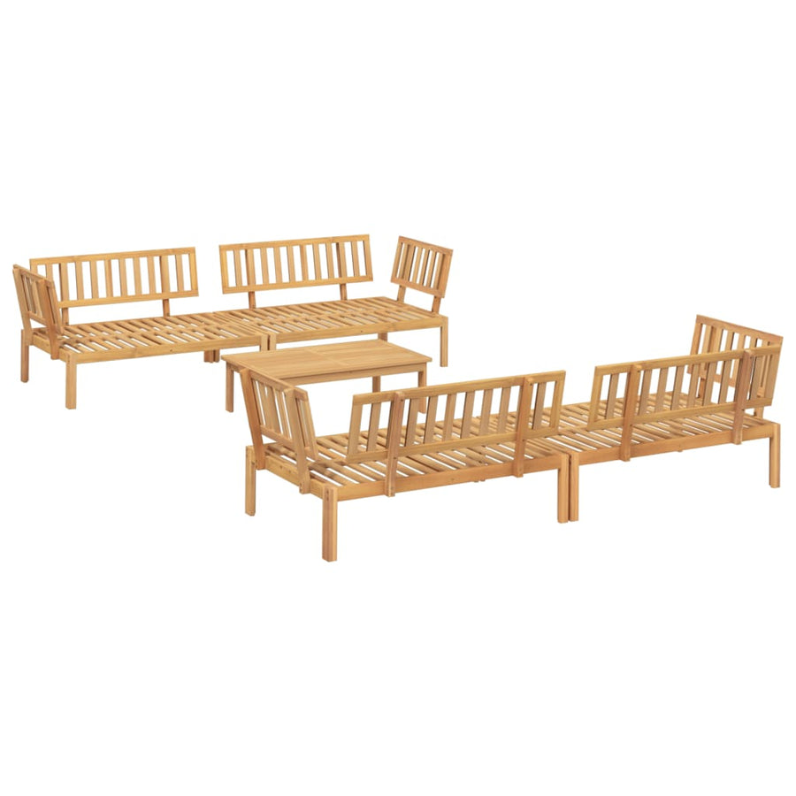 5-delige Loungeset pallet massief acaciahout