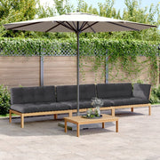 Loungeset 4-delig massief acaciahout