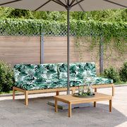 Garden center benches 2 pcs with cushions solid acacia wood
