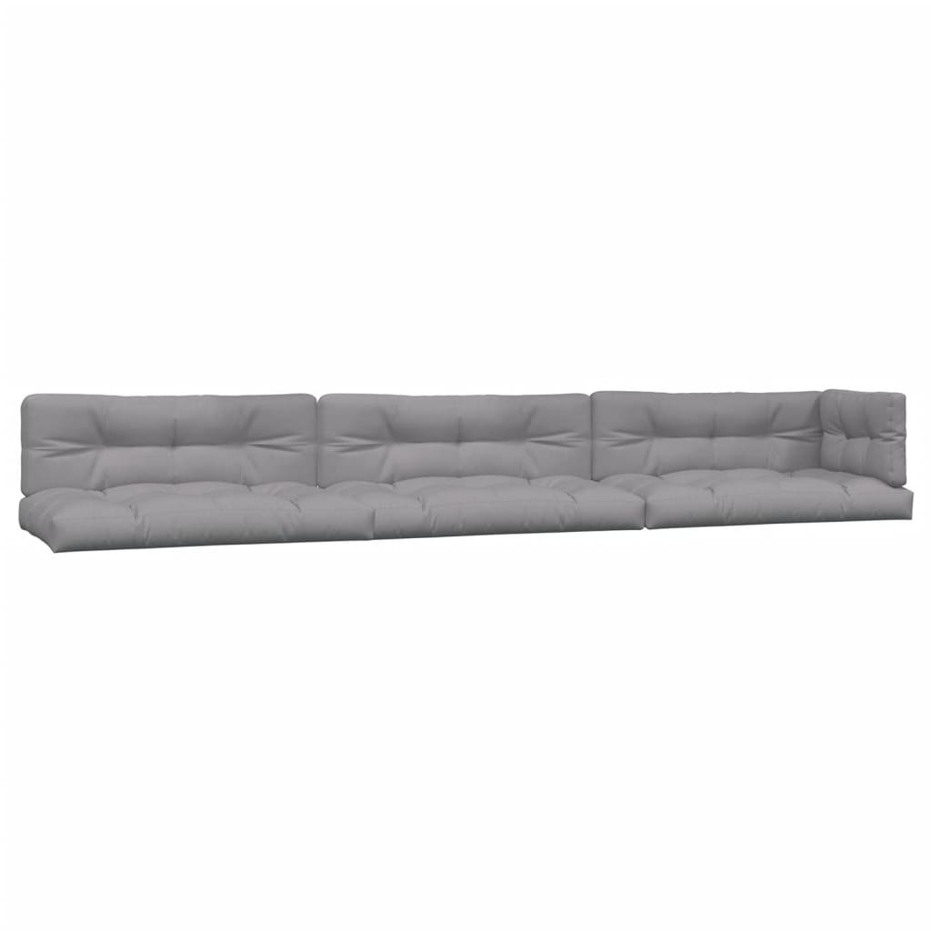 6-delige Loungeset pallet met kussens massief acaciahout