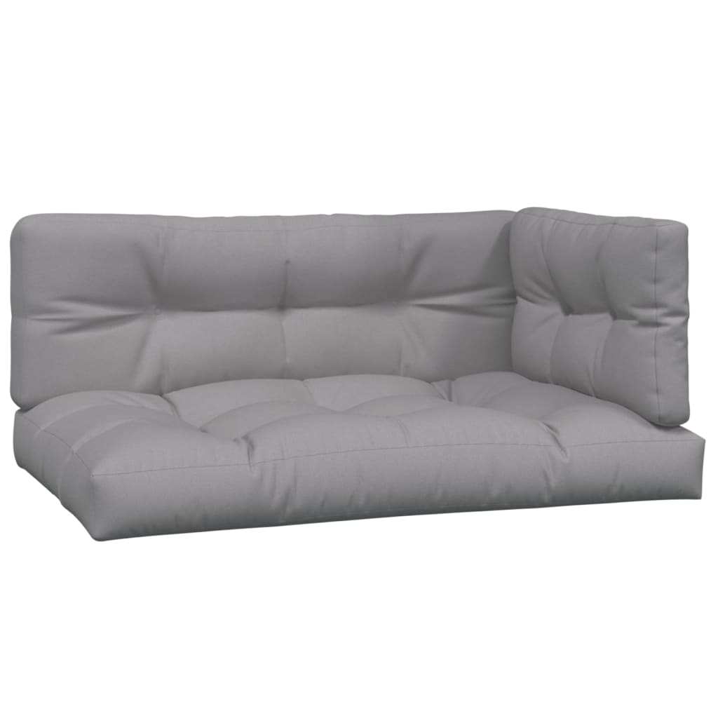 5-Delige Loungeset Pallet Met Kussens Massief Acaciahout Grijs 1