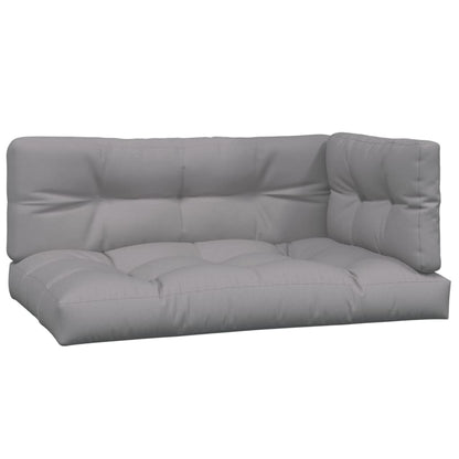 5-Delige Loungeset Pallet Met Kussens Massief Acaciahout Grijs 1
