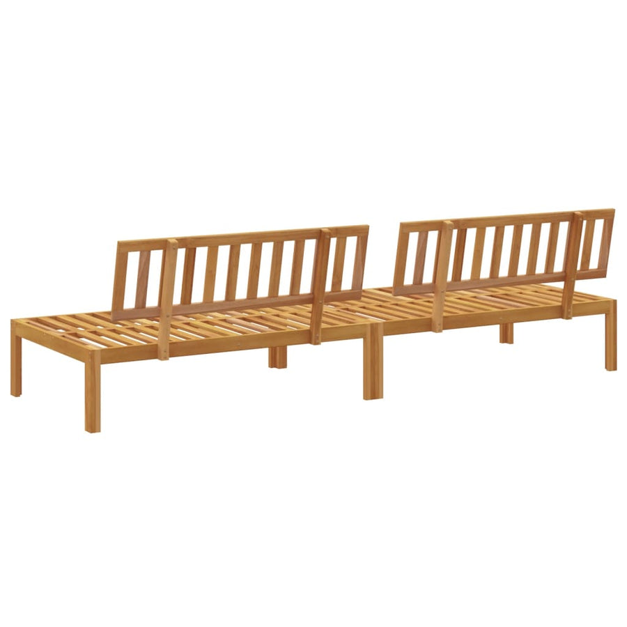 Tuinmiddenbanken 2 st pallet massief acaciahout