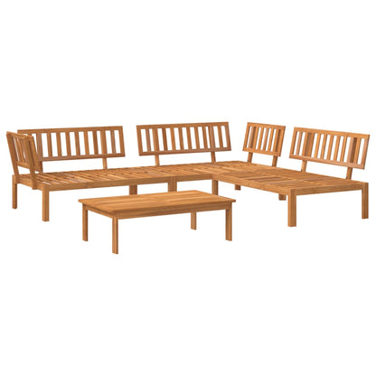 4-Delige Loungeset Pallet Massief Acaciahout Bruin 1