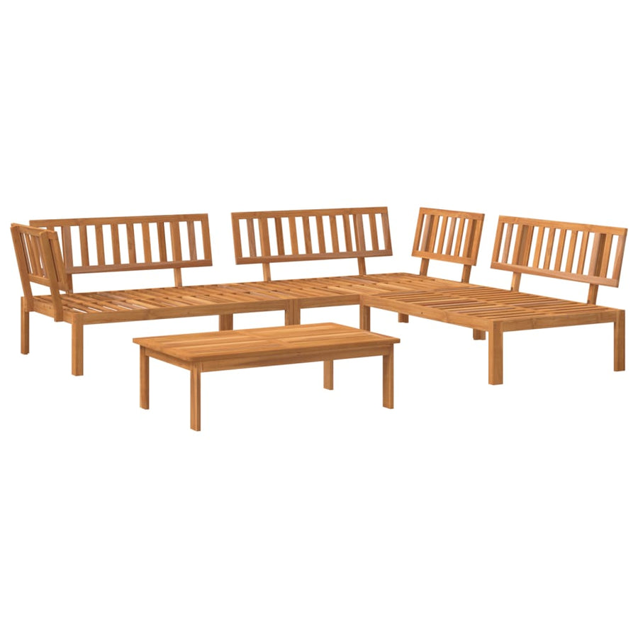 4-Delige Loungeset Pallet Massief Acaciahout Bruin 1