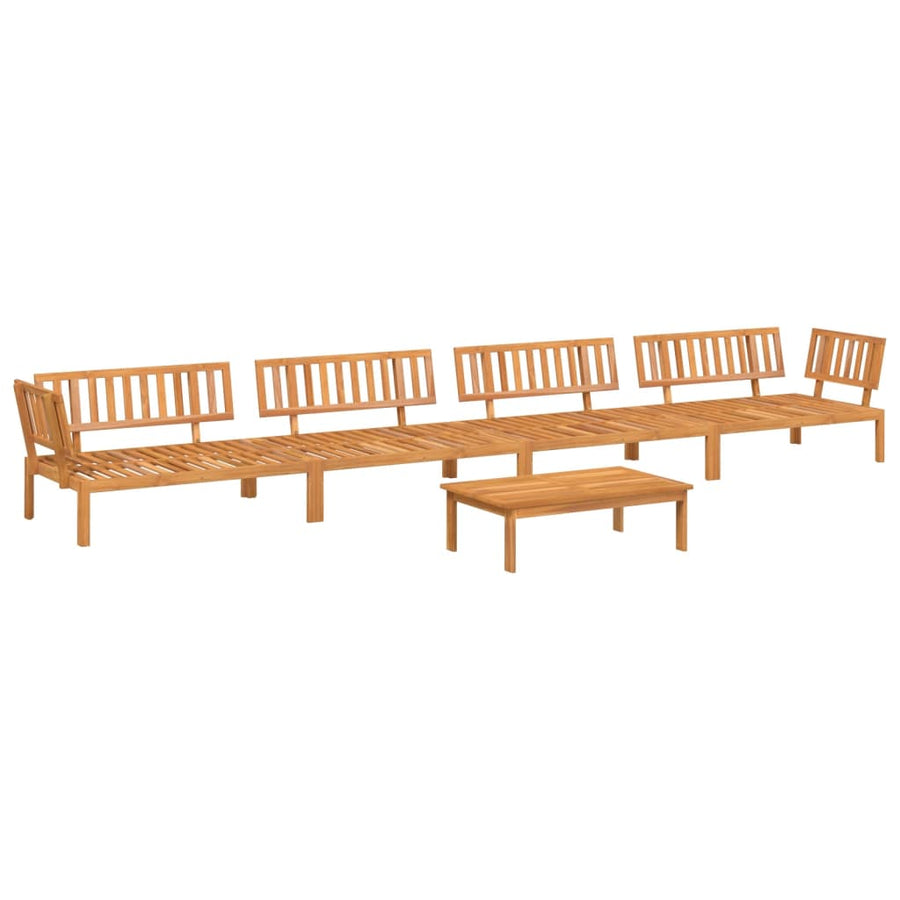 5-delige Loungeset pallet massief acaciahout