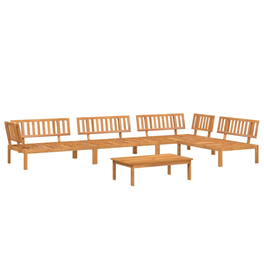 5-delige Loungeset pallet massief acaciahout